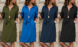 Collared Shirt Dress