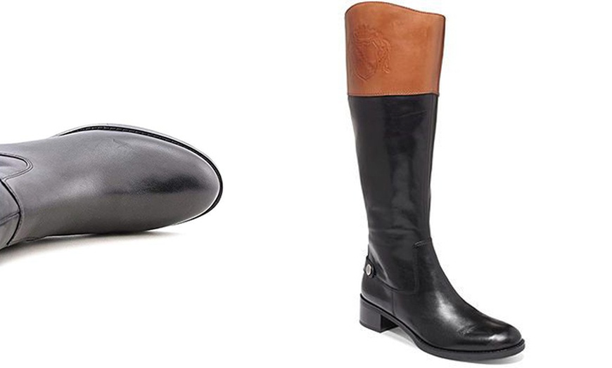 franco sarto two tone riding boots