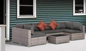 Outsunny PE Rattan Outdoor Furniture Set