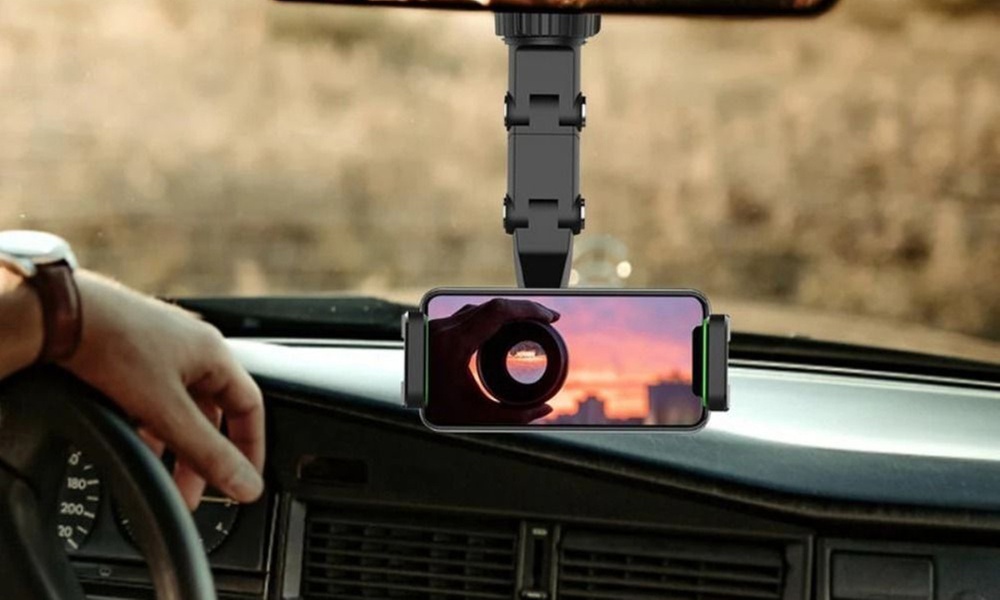 Smartphone-Halterung für den Rückspiegel