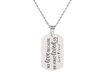Unisex Stainless Steel Scripture Dog Tag Necklace By Pink Box - Second Medium