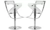 LeisureMod Napoli Modern Clear Acrylic Bar Counter Stool (Set of 2)