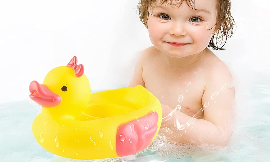 Image 5: Baby Doll Bath Set with Floating Duck Ring and Accessories