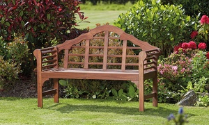 Acacia Bench or One or Two Folding Adirondack Chairs