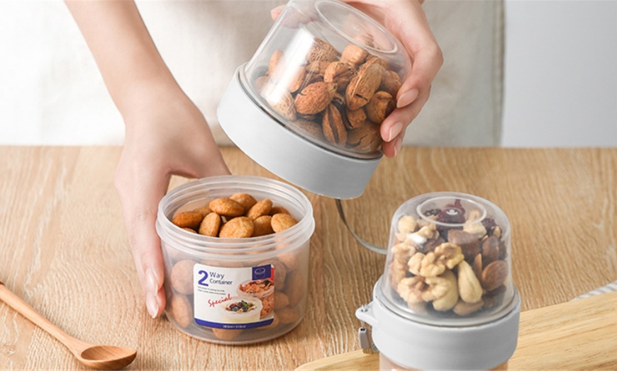 Image 2: Two-Way Double-Layer Plastic Food Container