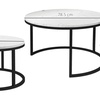Image 7: HOMCOM Nest of Round Coffee Tables (Set of 2) 
