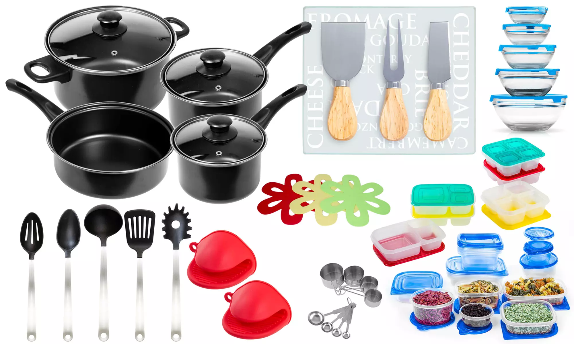 Non-Stick Cookware and Food Storage Combo Set (85-Piece) - Primary Image