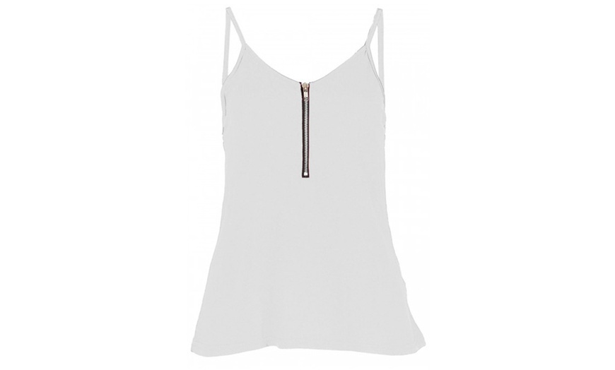 Image 3: Women's Zip-Front Cami Top