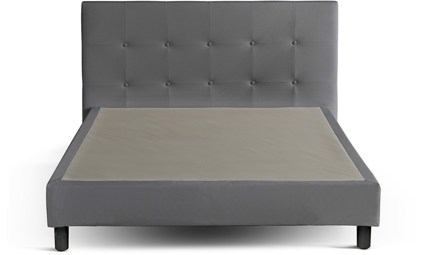 Image 10: Lit fixe Triomphe similicuir, matelas "Cosmos" en option