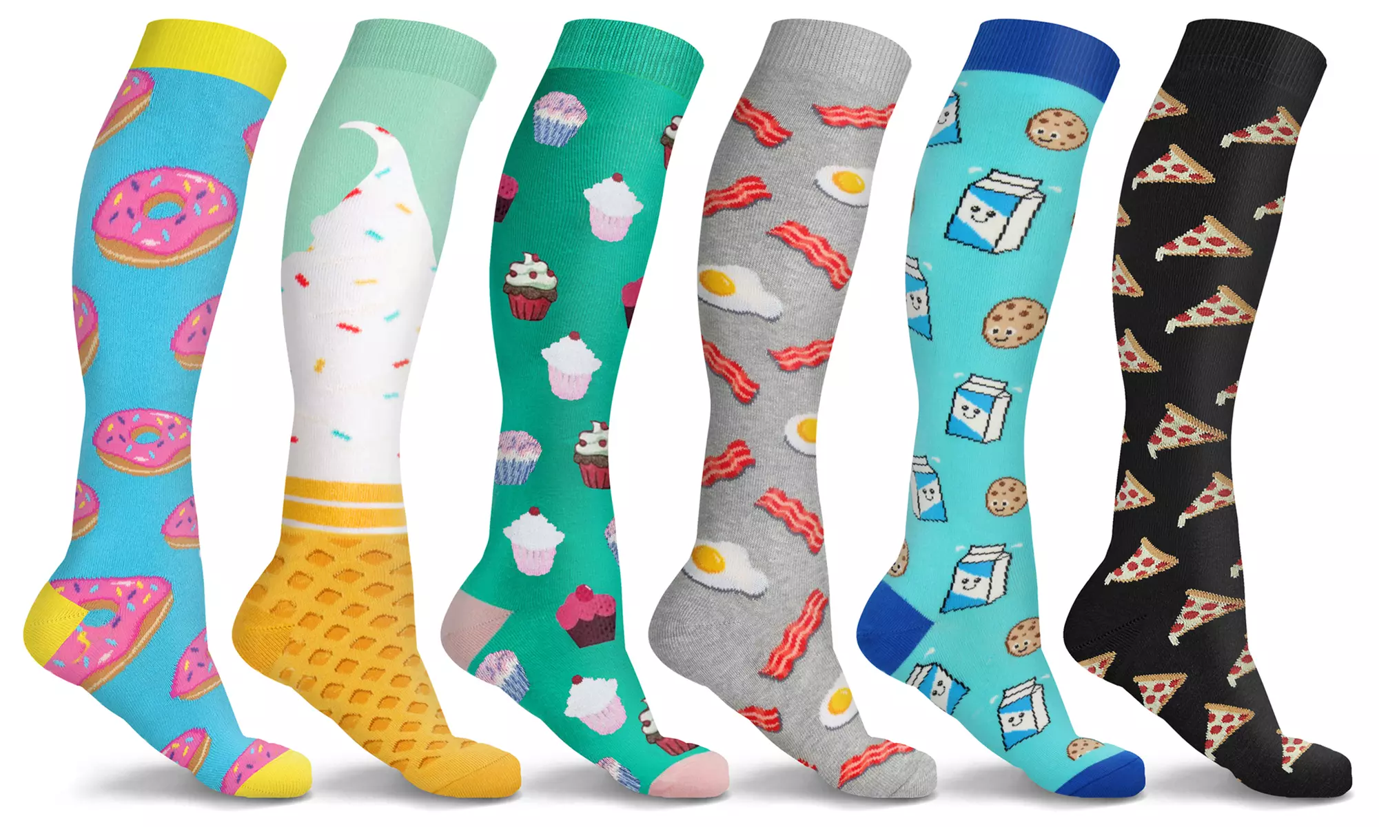 DCF Unisex Fun and Expressive Compression Socks (3-Pack) - Primary Image