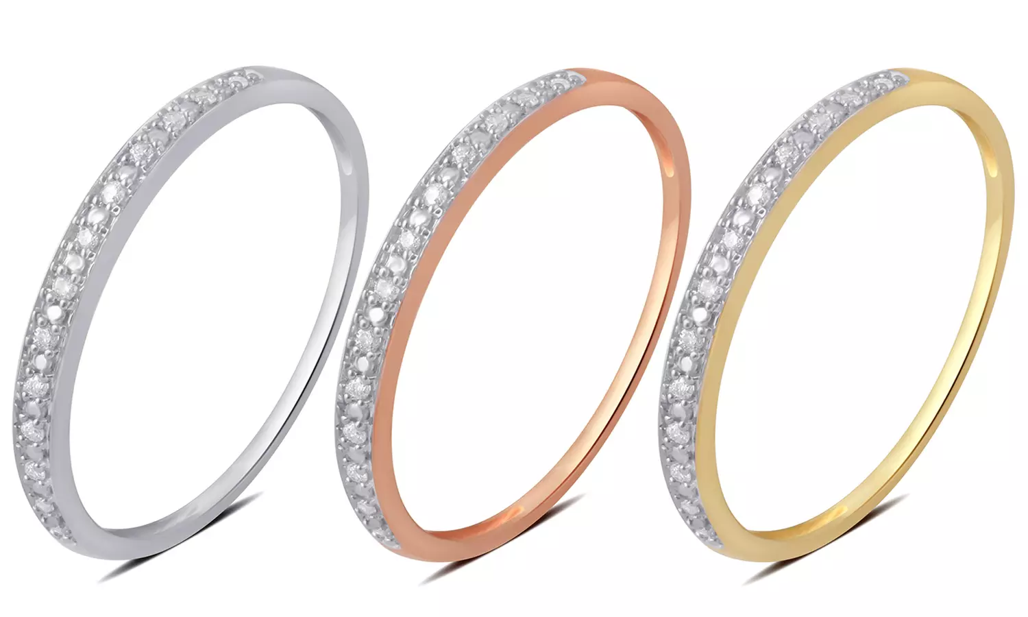 Diamond Accent Band in 10K Solid Gold by Brilliant Diamond - Primary Image