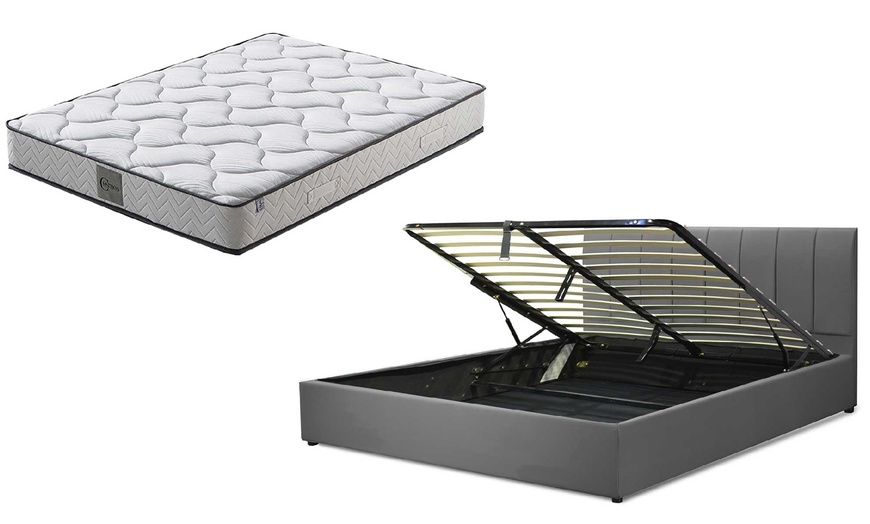 Image 4: Lit coffre Sampur "Barcelone" similicuir, matelas ''Cosmos'' en option