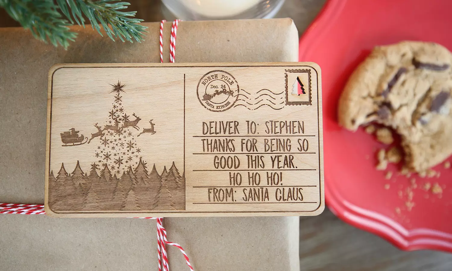 2712 Designs' Personalized Santa Postcards - Unique Holiday Greetings up to 76% - Second Medium