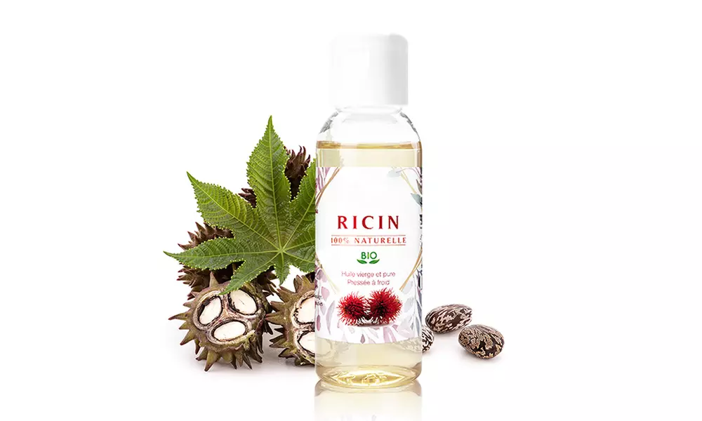 1, 2, 4 ou 5 flacons d'huiles biologiques de ricin 50 ml pour barbe et cheveux - Primary Image