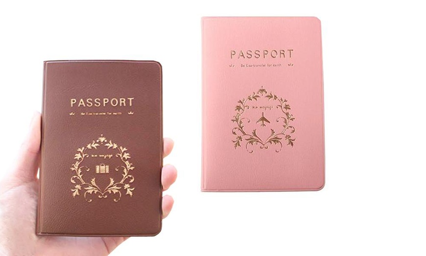 Image 1: His and Hers Passport Holders