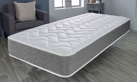 Up To 69% Off Grey Memory Sprung Open Coil Zig-Zag Mattress | Groupon