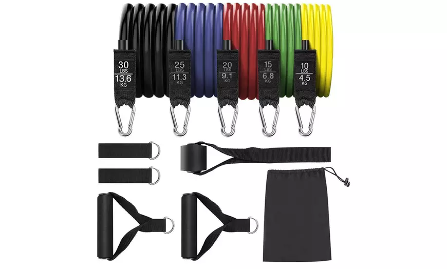 Image 1: 11-Piece Resistance Tube Set