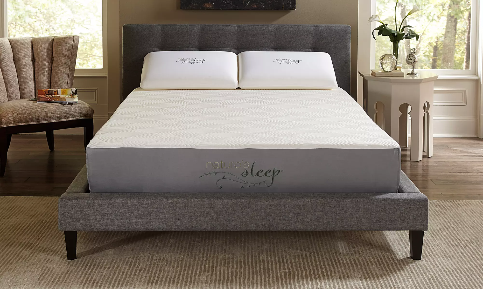 Nature's Sleep 10'' Cool IQ Memory Foam Mattress with Optional Foundation - Second Medium