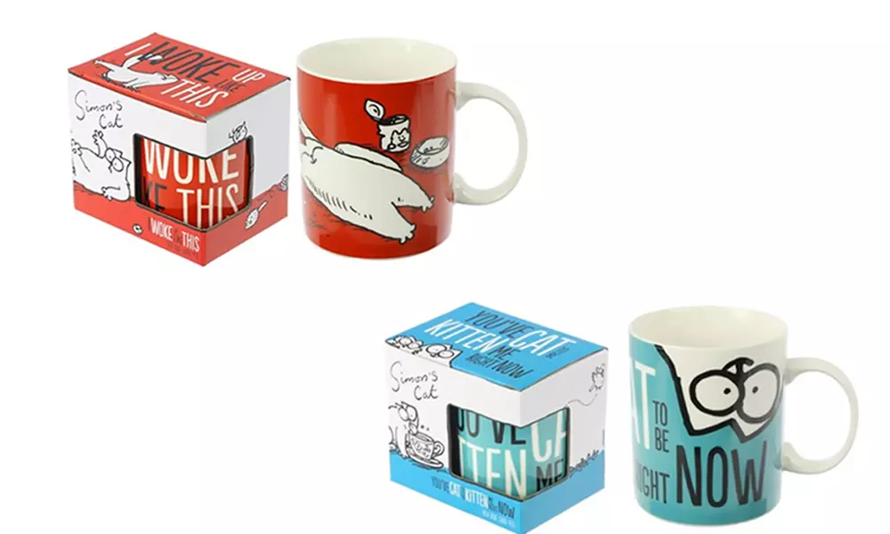 One or Two Simon's Cat Bone China Mugs - Primary Image
