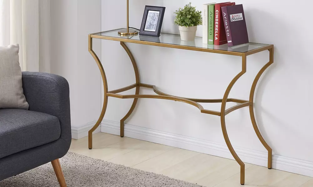 Clear Glass Console Table With Free Delivery - Second Medium