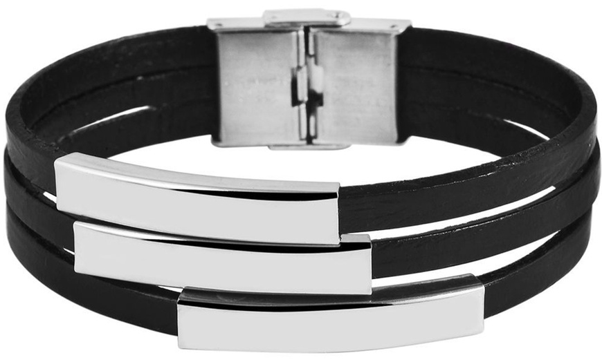 Image 4: Bracelet pour homme en cuir de Akzent