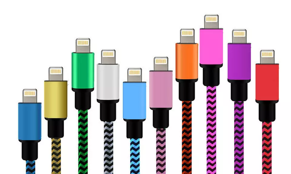 Umflochtenes Lightning-Ladekabel in der Farbe und Länge nach Wahl - Primary Image