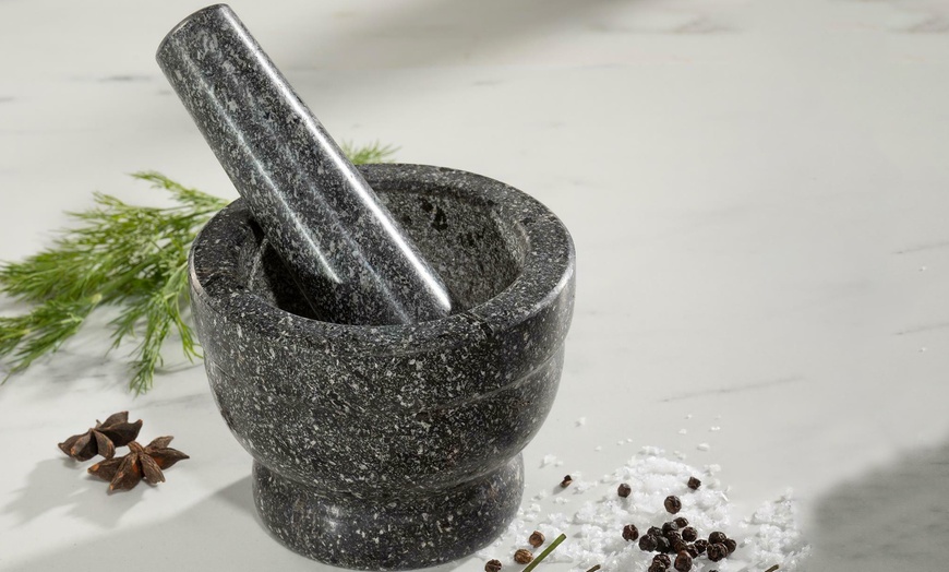 Image 1: Granite Pestle and Mortar
