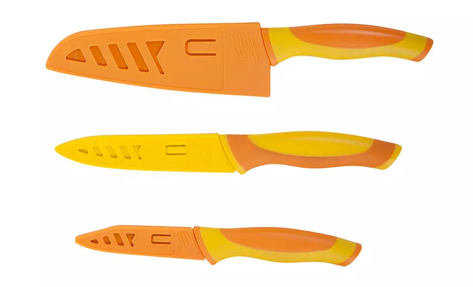 Set of 3 Core Kitchen Knives with Sheaths - Second Medium