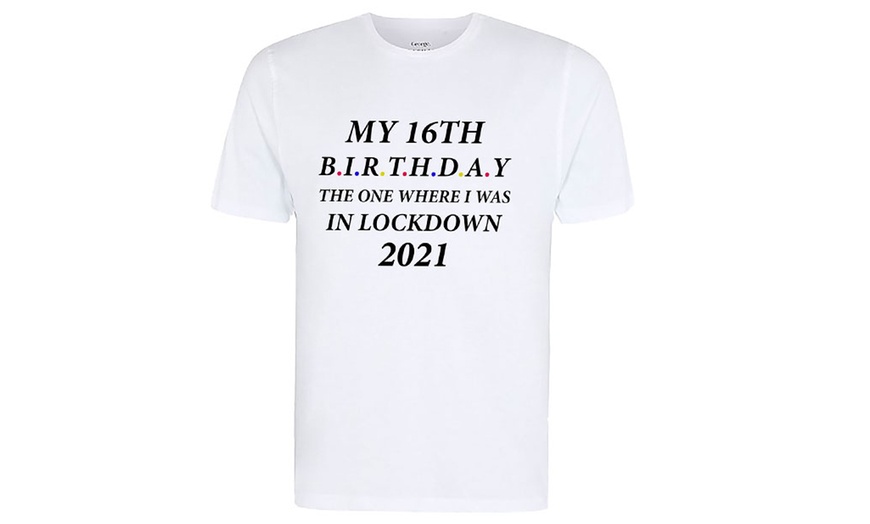 Image 2: Mens T-Shirt Lockdown Birthday