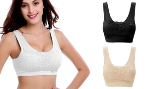  One or Two Three-Packs of Lace Front Comfort Bra 