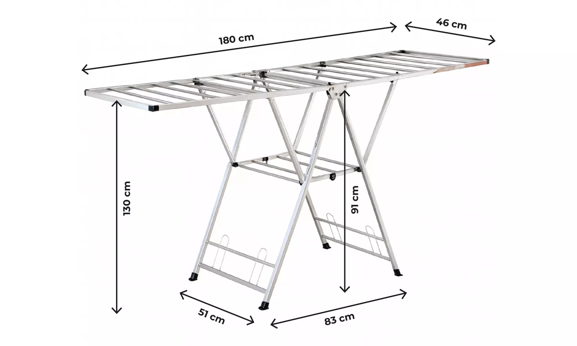 Étendoir à linge en acier inoxydable