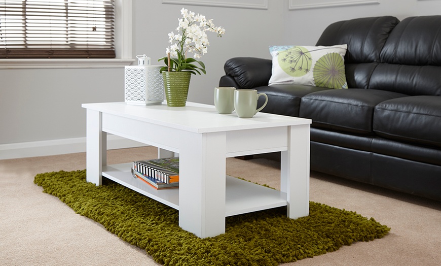 Image 3: Ultimate Storage Lift-Top Table