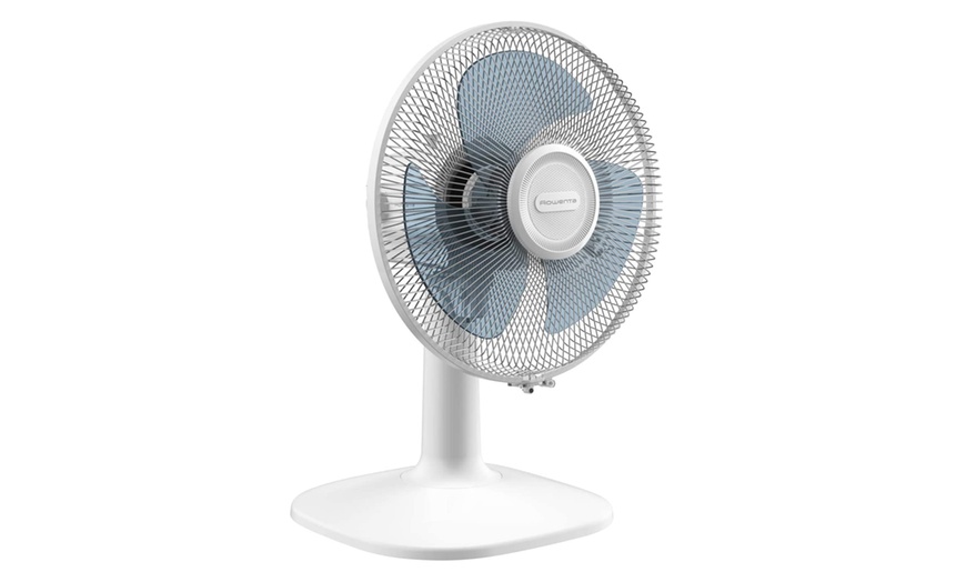 Image 2: Rowenta Oscillating Stand Fan for Home and Office