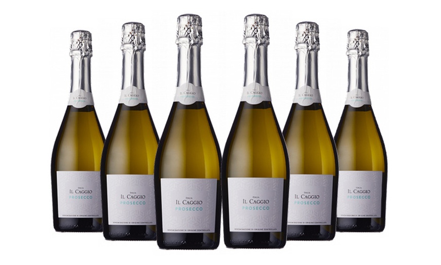 Image 1: Six Bottles of IL Caggio Prosecco Sparkling Wine 75cl