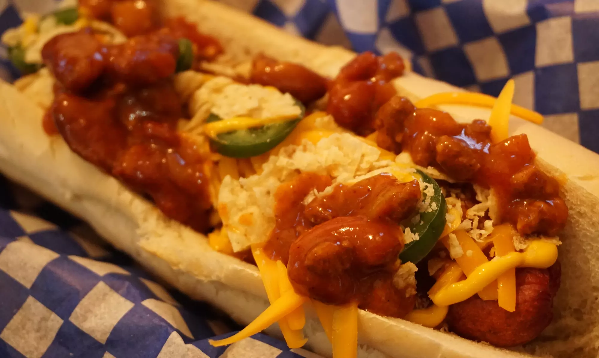 Gourmet Hot Dog and Poutine from Blue Lady Food Truck, Delivery (Up to 30% Off). Two Options Available. - Primary Image