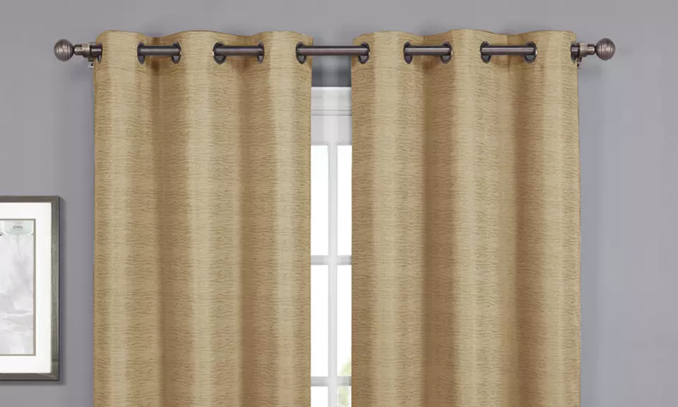 Wexley Home Textured Room Darkening Foam Back Panel Pair - Primary Image