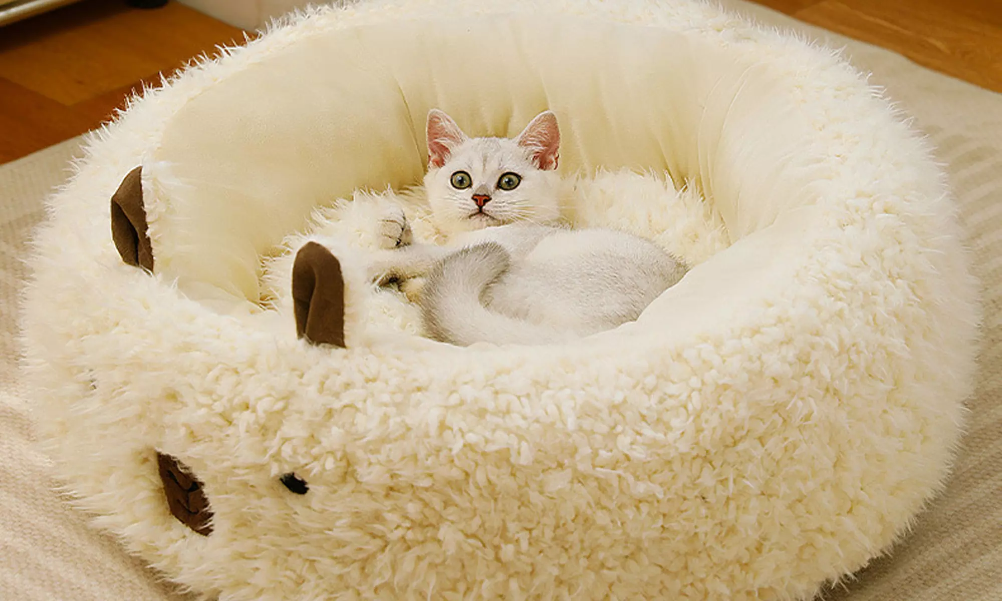 Pet Nesting Sleeping Bed - PETBED-WHT, PETBED-GRN, or PETBED-FROG