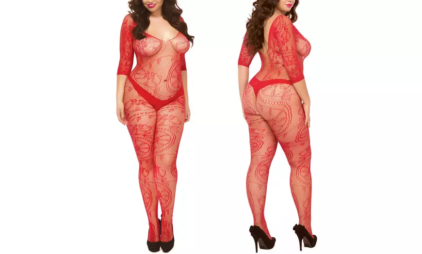 Image 10: Plus Size Bodystockings