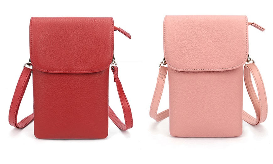 Image 8: Women's PU Leather Phone Bag