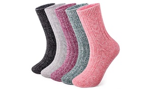 Women's Thermal Ribbed Socks 5-Pack