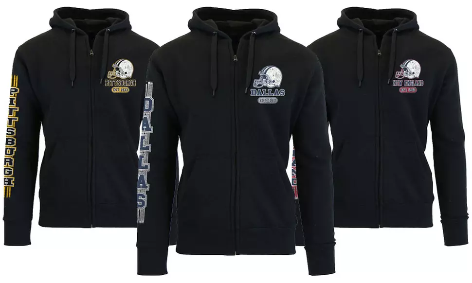Men's Game Day Football Zip Up Hoodie (S-2XL) - Primary Image