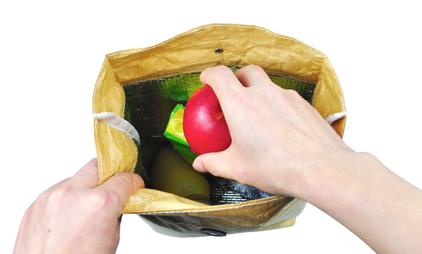 Image 5: Insulated Brown Paper Lunch Bag