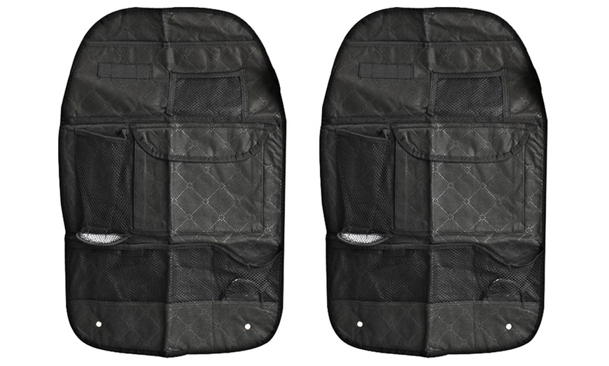 Image 3: One or Two Car Seat Multi-Pocket Organiser Bags