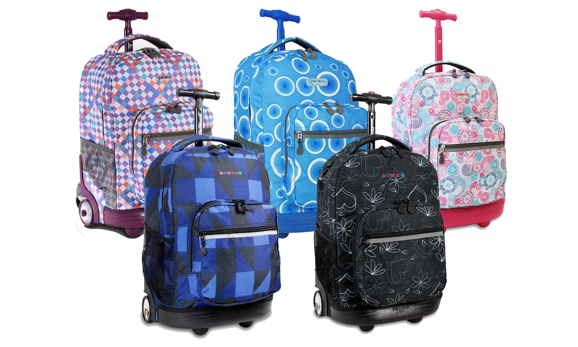 J World New York Sunrise Rolling Backpack - Primary Image