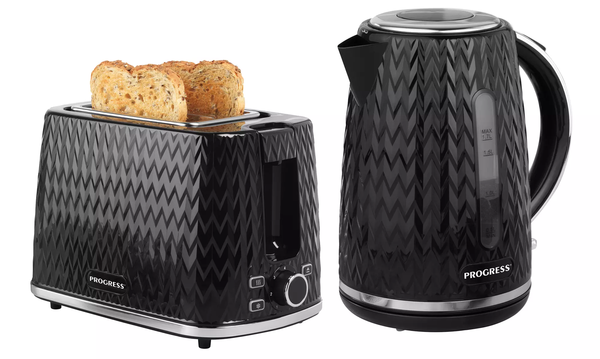 Grille pain 2 fentes 930 W et/ou bouilloire 1,7 L 2200 W de la marque Progress Chevron - Primary Image