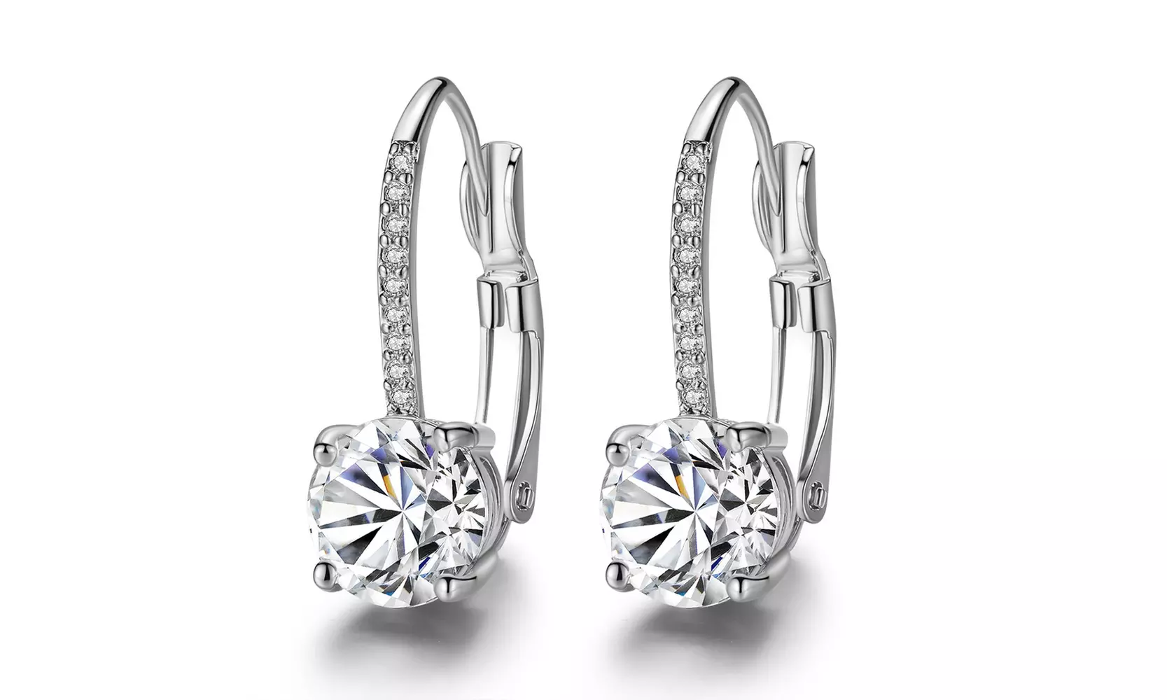 1 o 2 paia di orecchini pendenti con cristallo