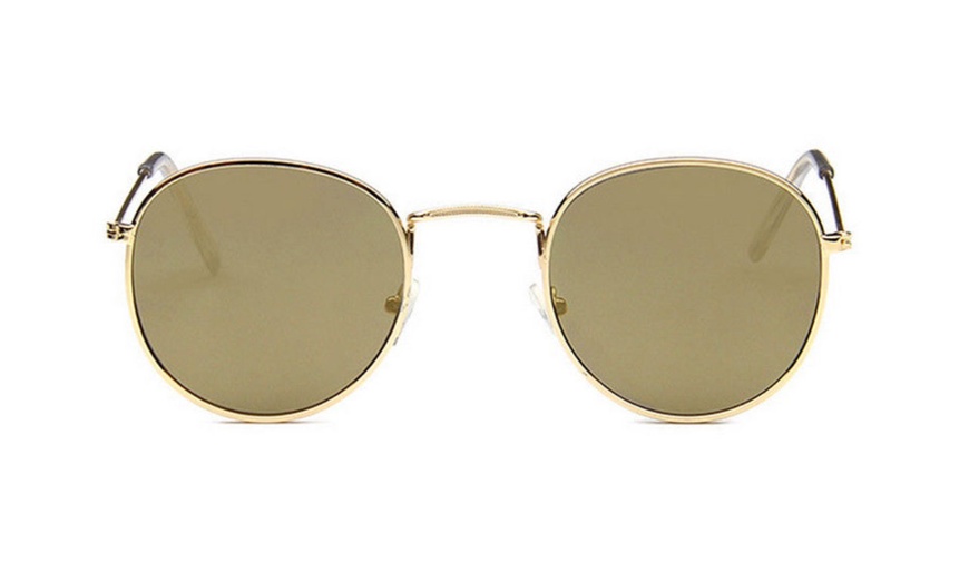 Image 5: Round-Mirrored Sunglasses