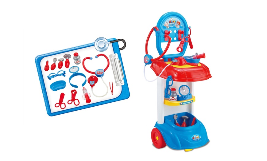 Image 1: Kids' Doctor Playset Trolley