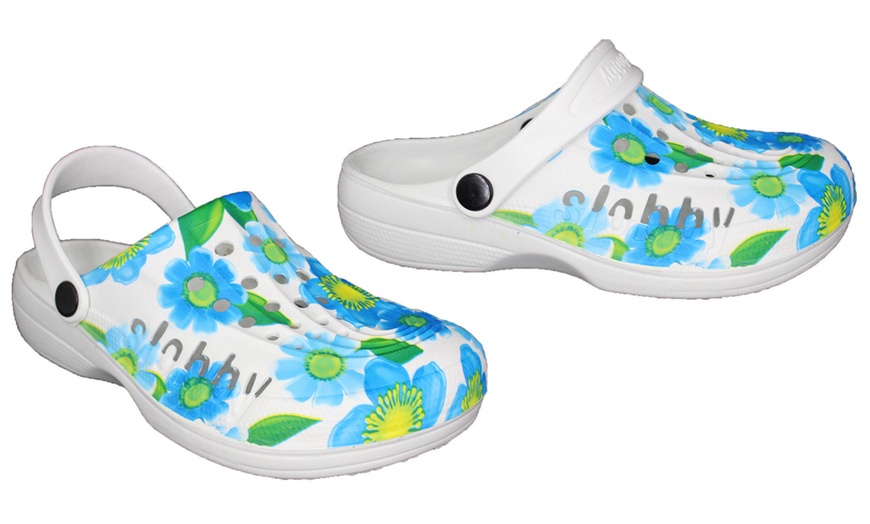 Image 14: Women's Floral Printed Clogs