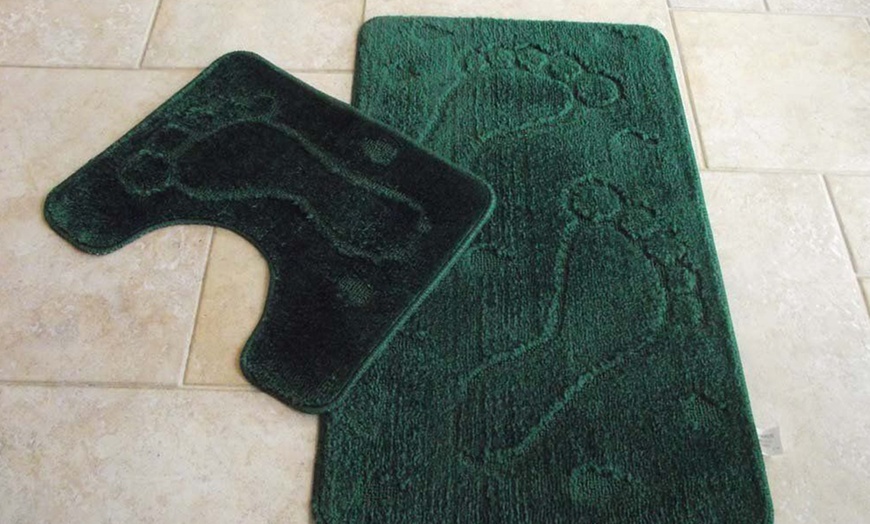 Image 8: Footprint Bath and Pedestal Mat Set